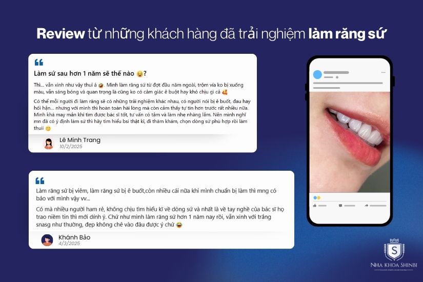 Review của khách hàng về chọn bác sĩ làm răng sứ tại Hà Nô