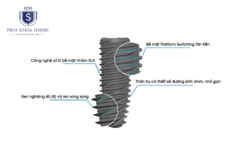 Cấu tạo kỹ thuật của trụ Implant Kontact